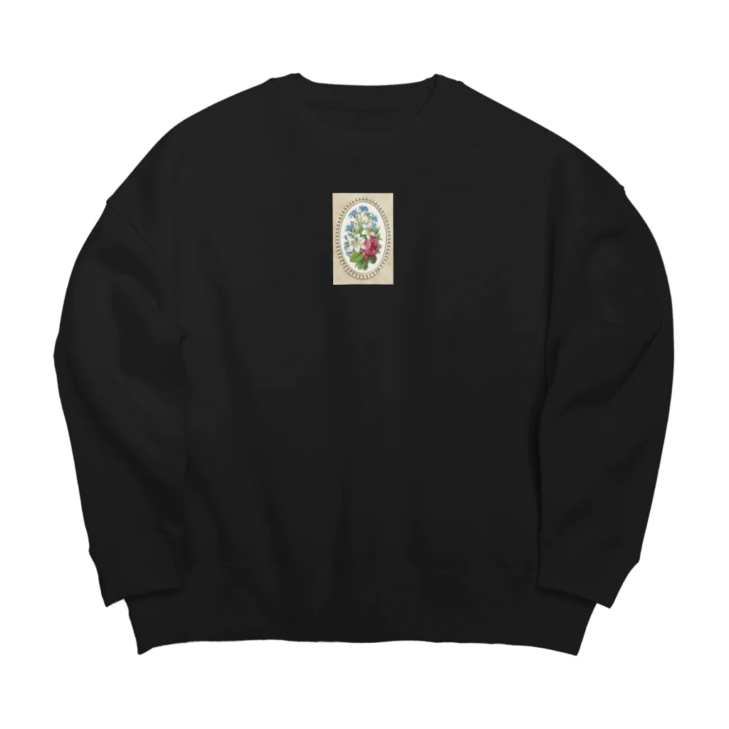 PALA's SHOP　cool、シュール、古風、和風、の花の飾り　 Big Crew Neck Sweatshirt