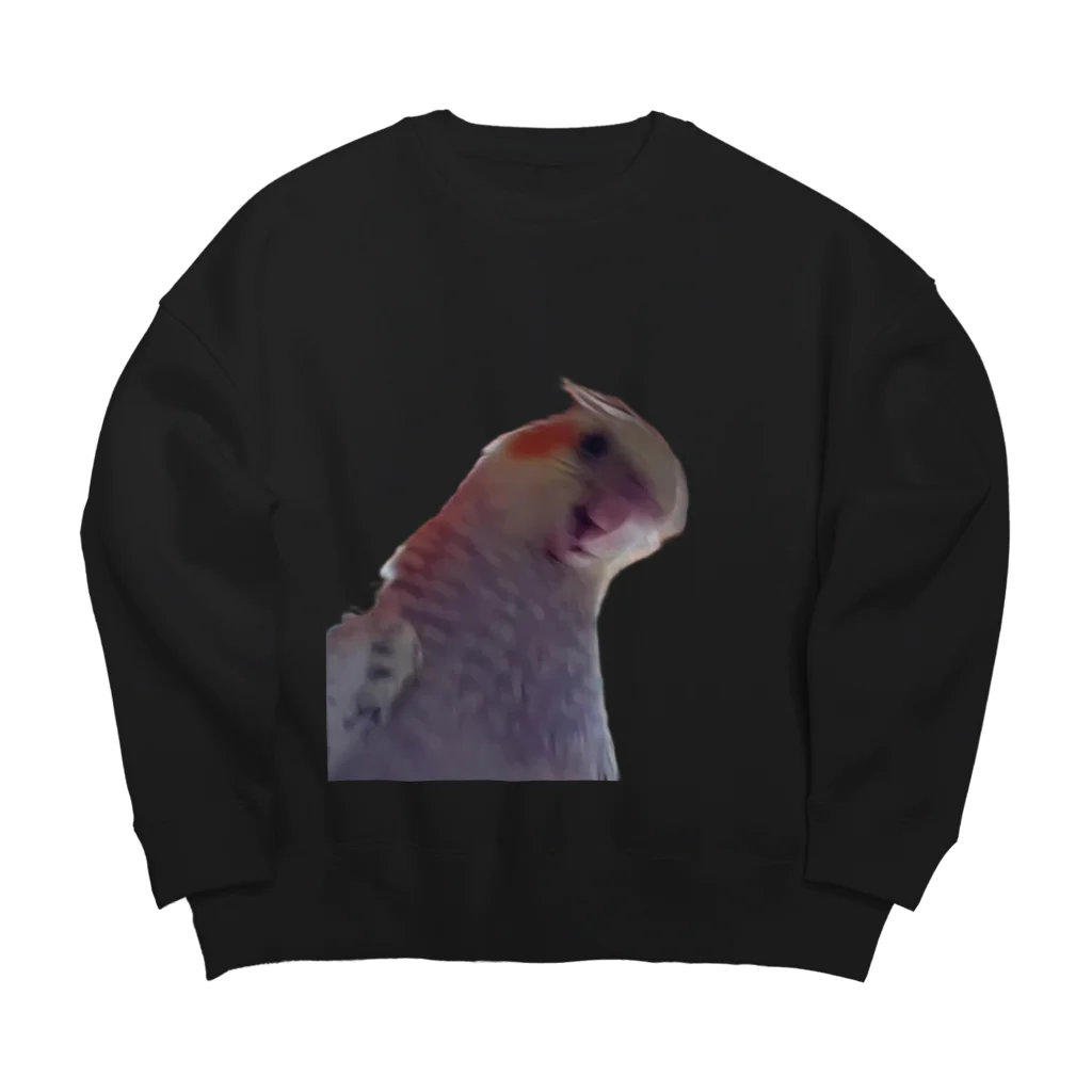 【ゆいみん】オカメインコとキノコの雑貨屋さんの荒ぶるオカメインコ Big Crew Neck Sweatshirt