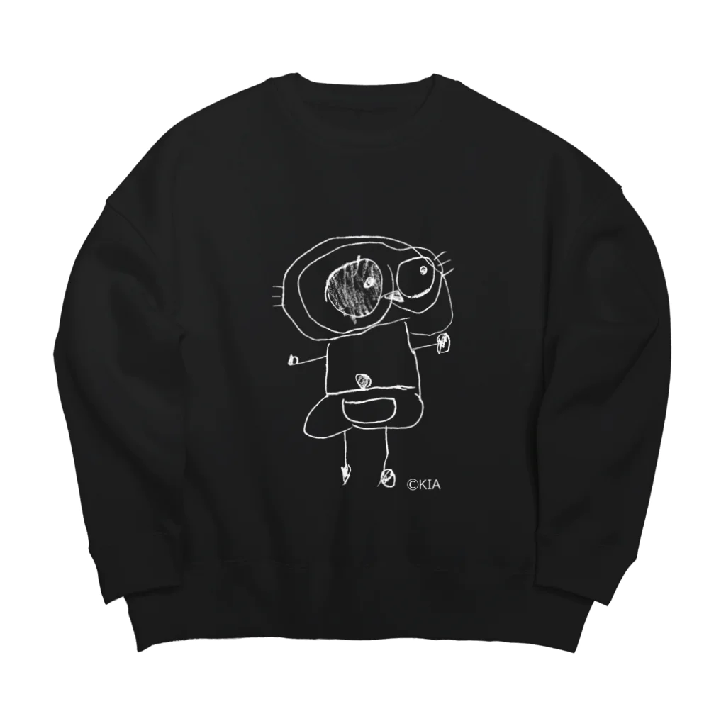 カレー屋　月夜のライオンの©Kia　第2弾（白） Big Crew Neck Sweatshirt