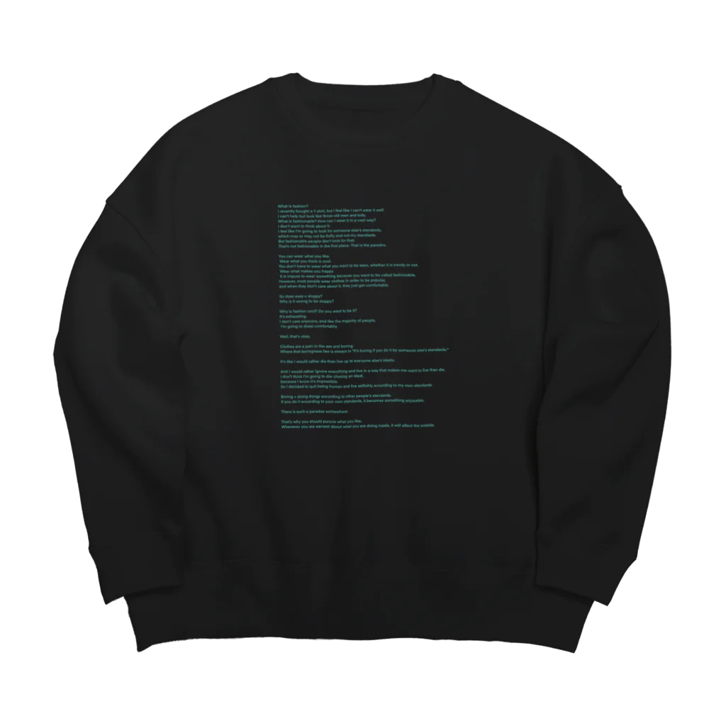 イエネコのFashion? Big Crew Neck Sweatshirt