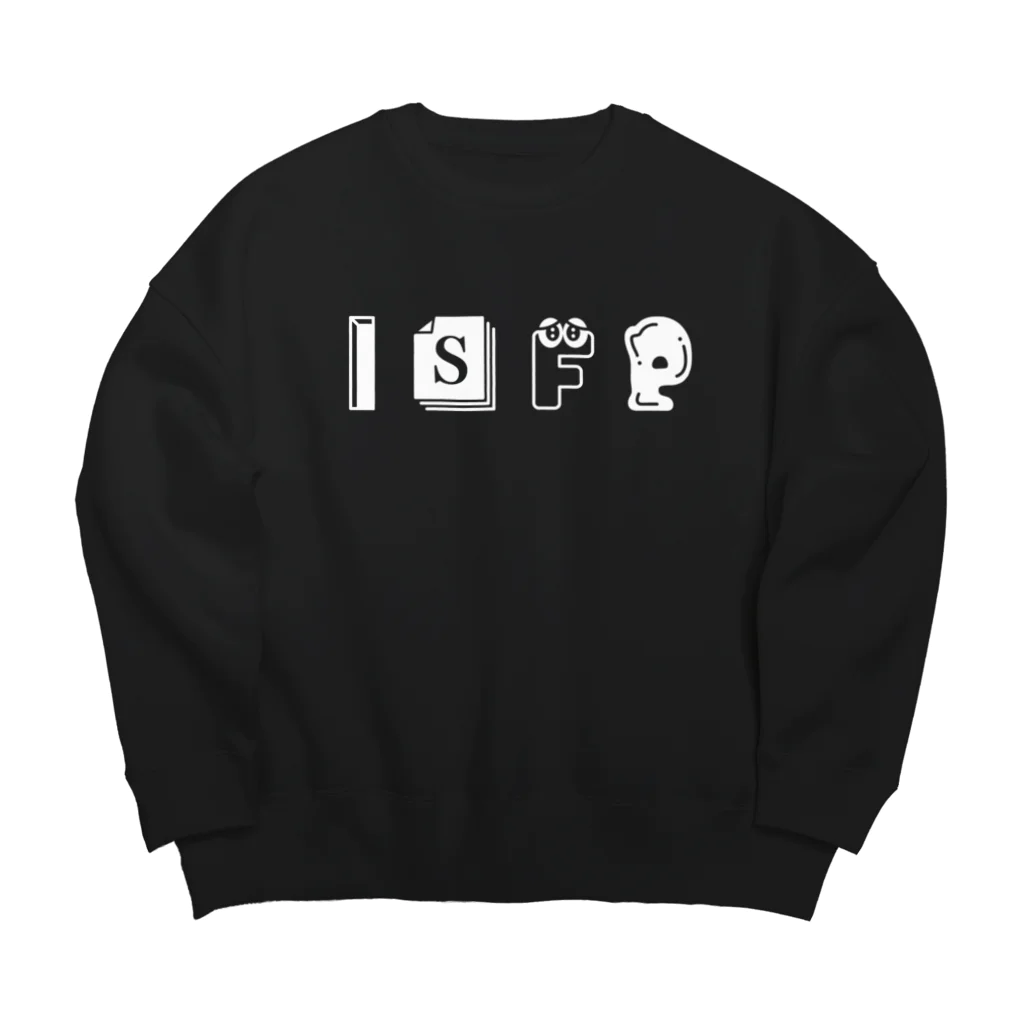 6_8のMBTI　ISFPさん用　グッズ　黒 Big Crew Neck Sweatshirt