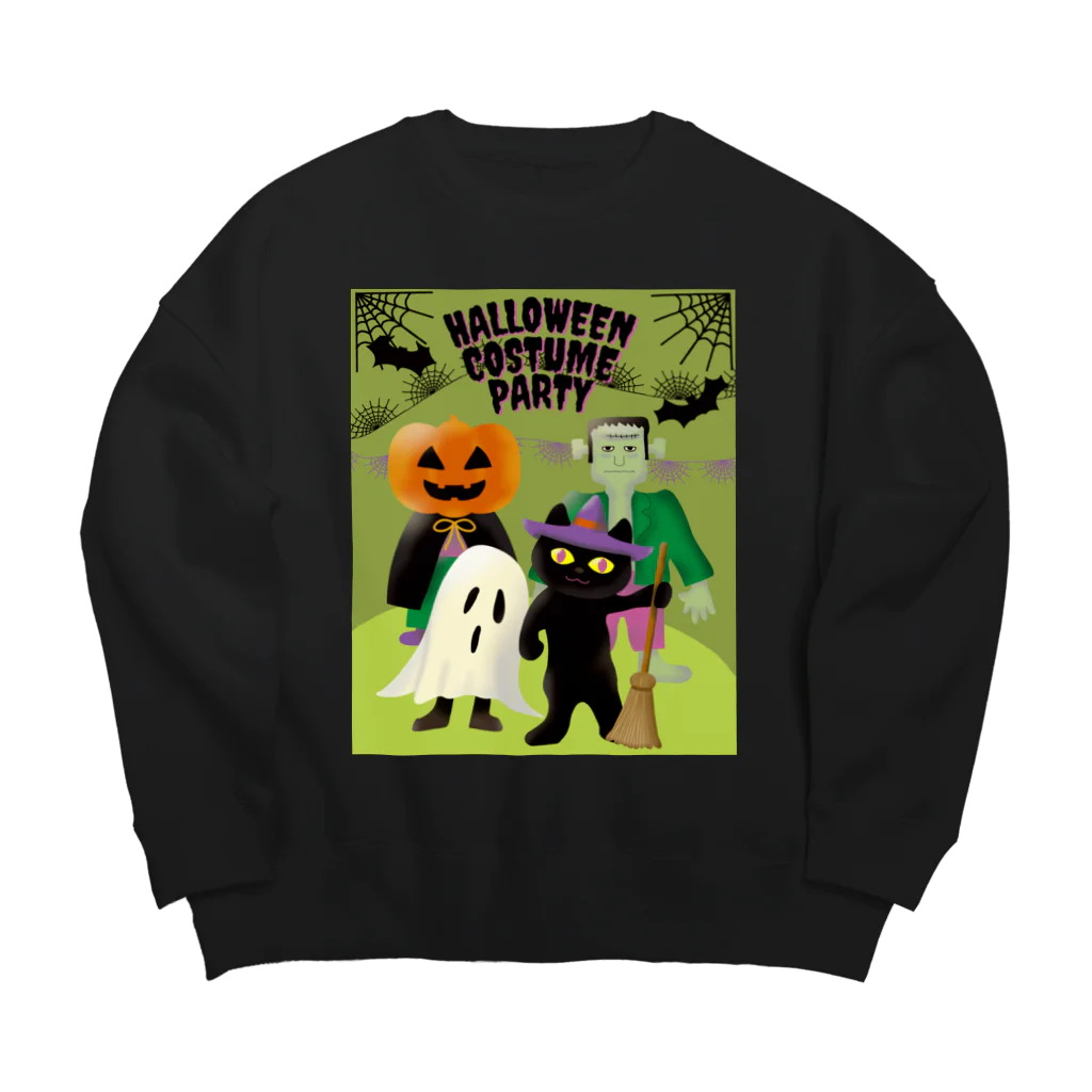 satoharuのハロウィンの仮装パーティー Big Crew Neck Sweatshirt