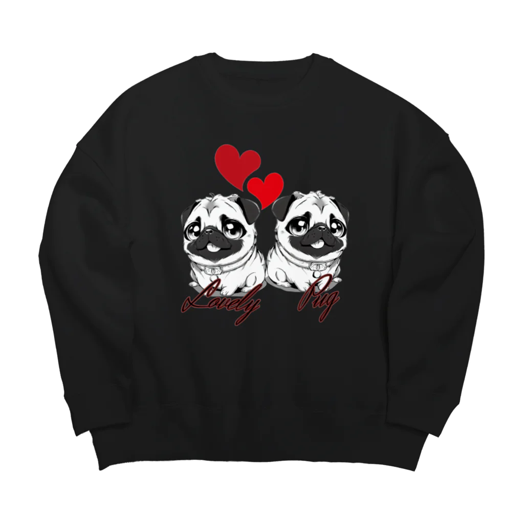 furebuhi　clubのＬＯＶＥＬＹ　ＰＵＧ（ラブリーパグ） Big Crew Neck Sweatshirt