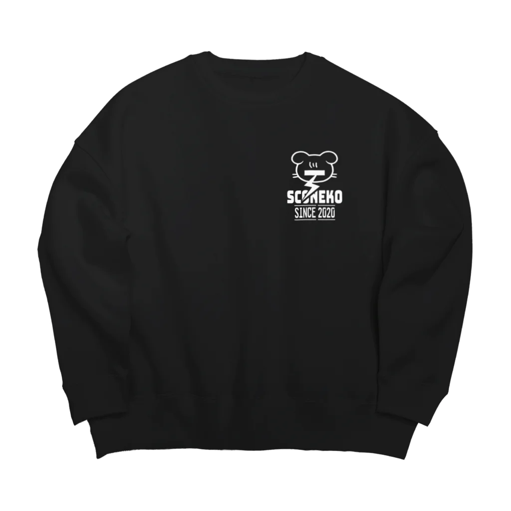 syappoのスコ電波ロゴ（黒） Big Crew Neck Sweatshirt