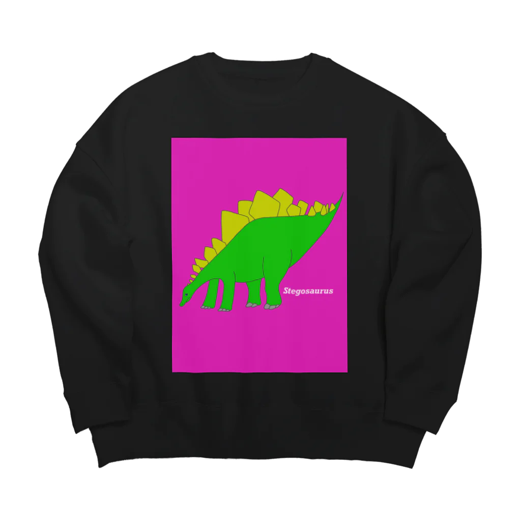 @ki / urbansaurusの緑のステゴサウルス Big Crew Neck Sweatshirt