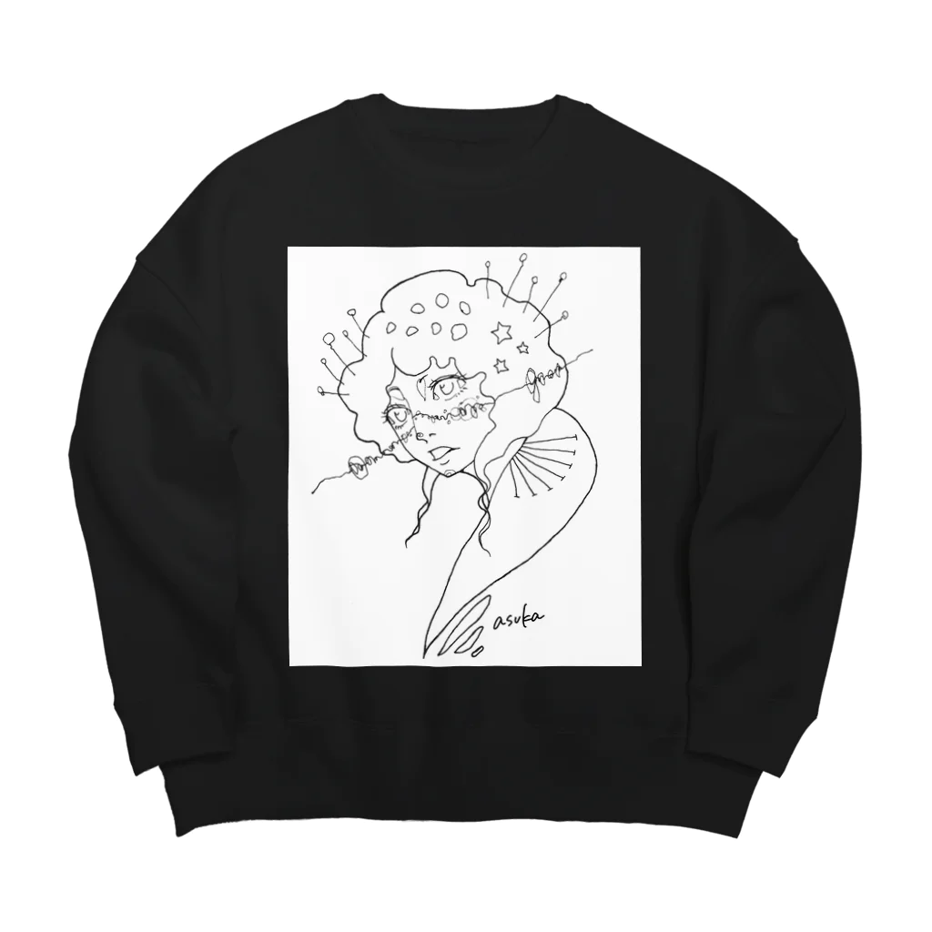 303companyの星を詠む人 Big Crew Neck Sweatshirt