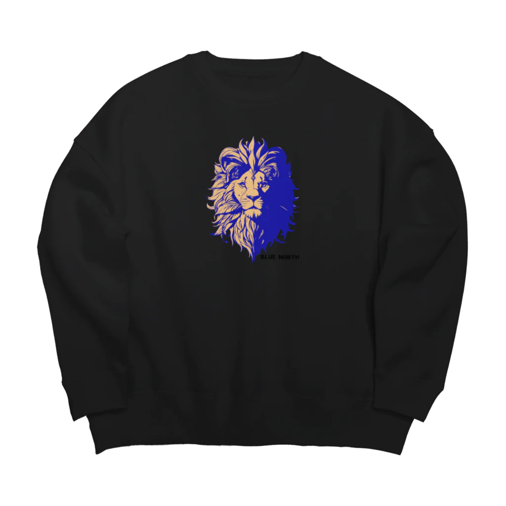 aokitaのライオンシルエット Big Crew Neck Sweatshirt