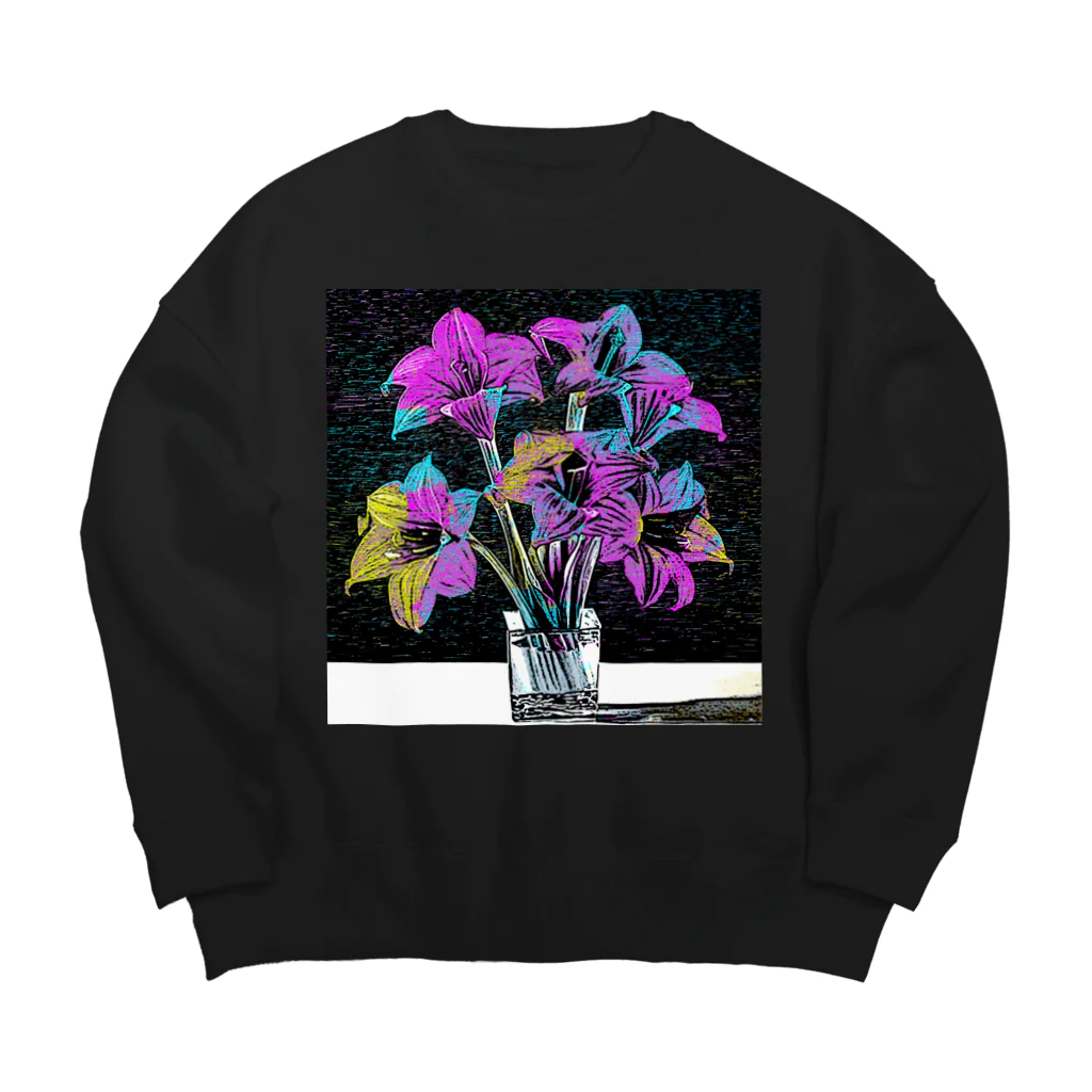 水草の令和のアマリリス Big Crew Neck Sweatshirt