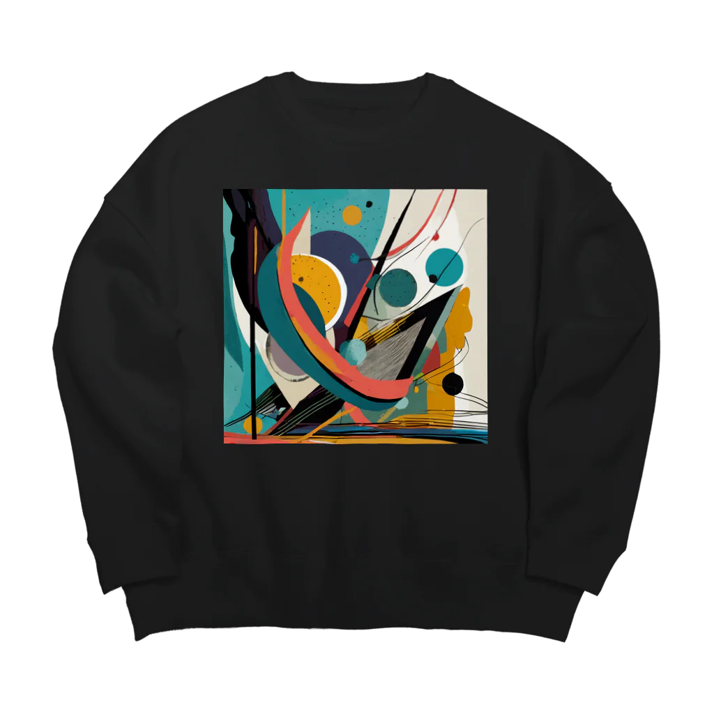 のんびりアート工房のガラクタアート風 Big Crew Neck Sweatshirt