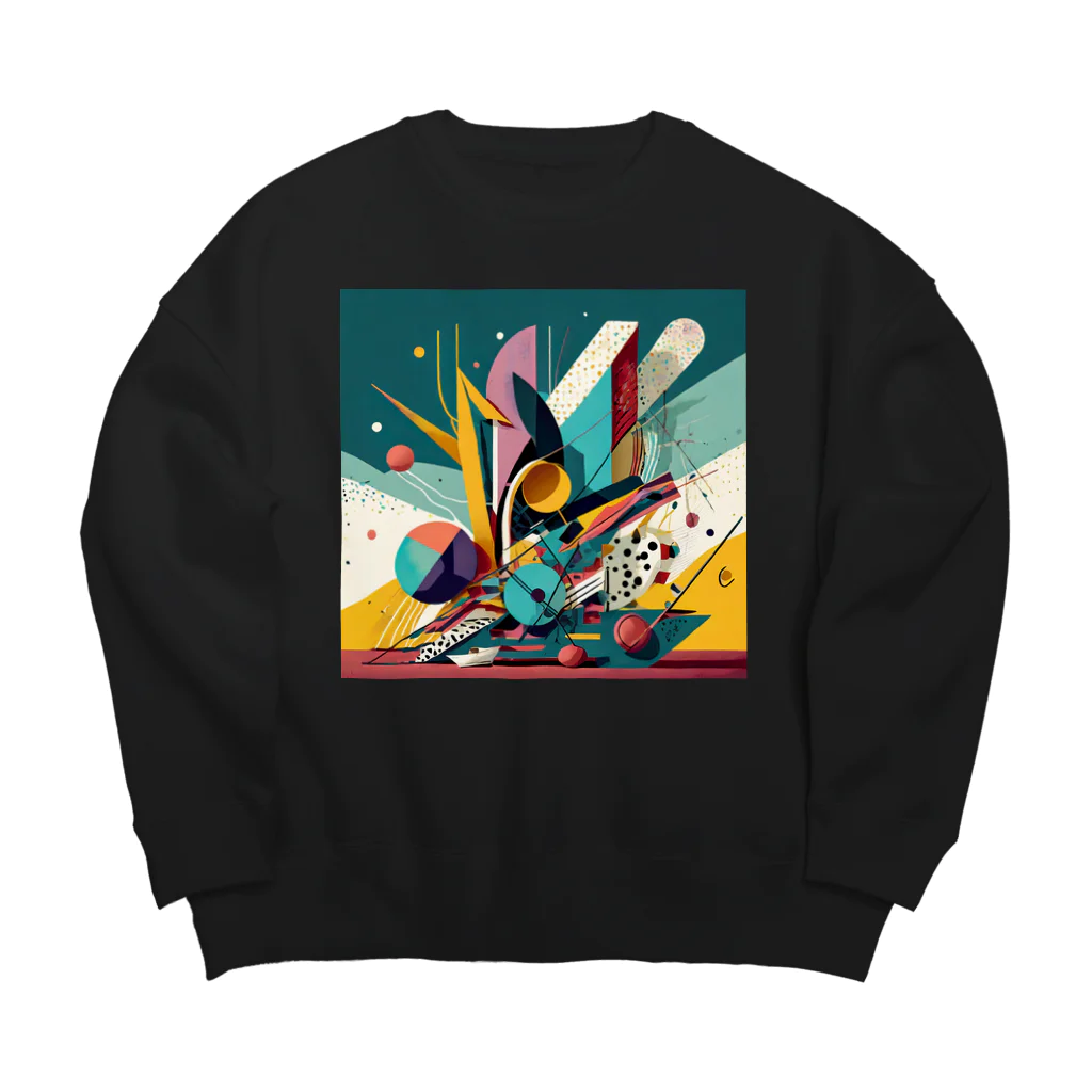 のんびりアート工房のガラクタアート Big Crew Neck Sweatshirt