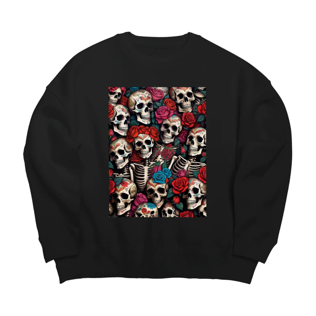 Skull sectionのドクロとばら Big Crew Neck Sweatshirt