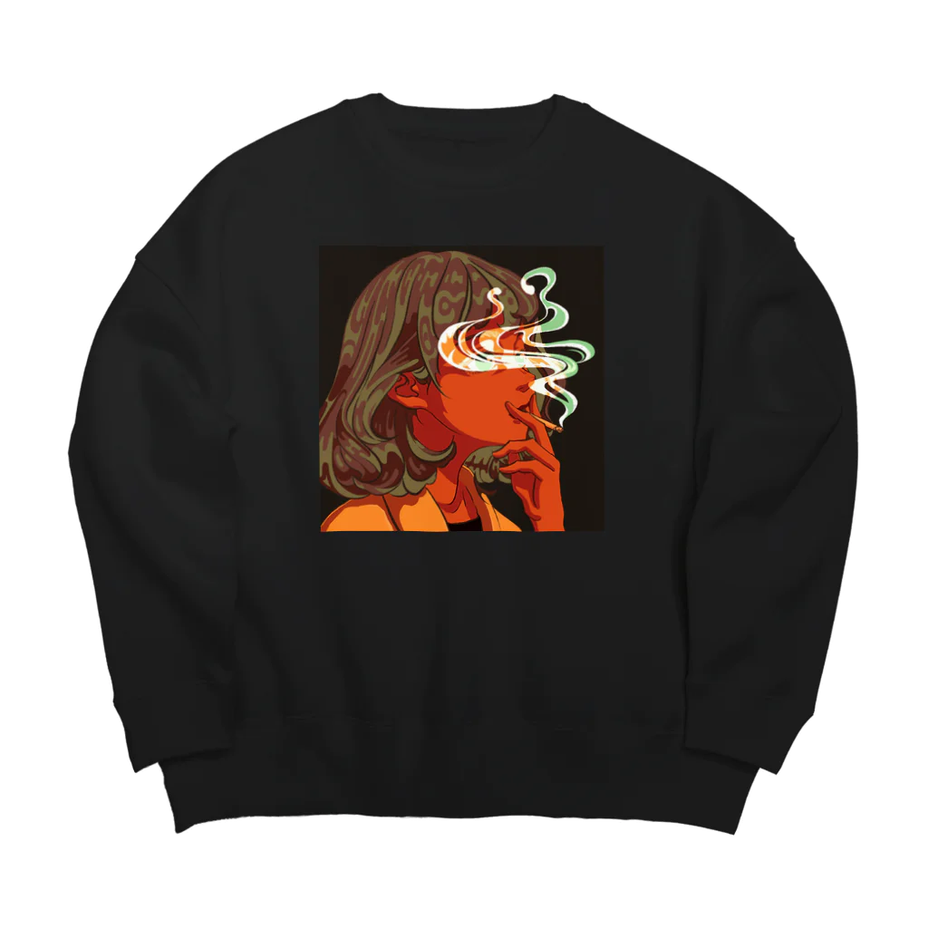 磋画 拍波 / Hakuha Sagaの吐音揮毫 Big Crew Neck Sweatshirt