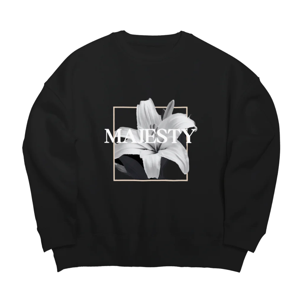 白桃のflower5 Big Crew Neck Sweatshirt