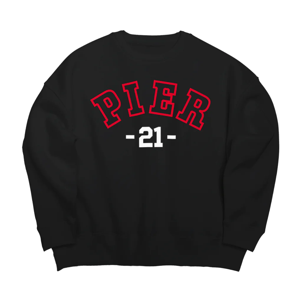 pier21のPIER-21-アーチロゴ Big Crew Neck Sweatshirt