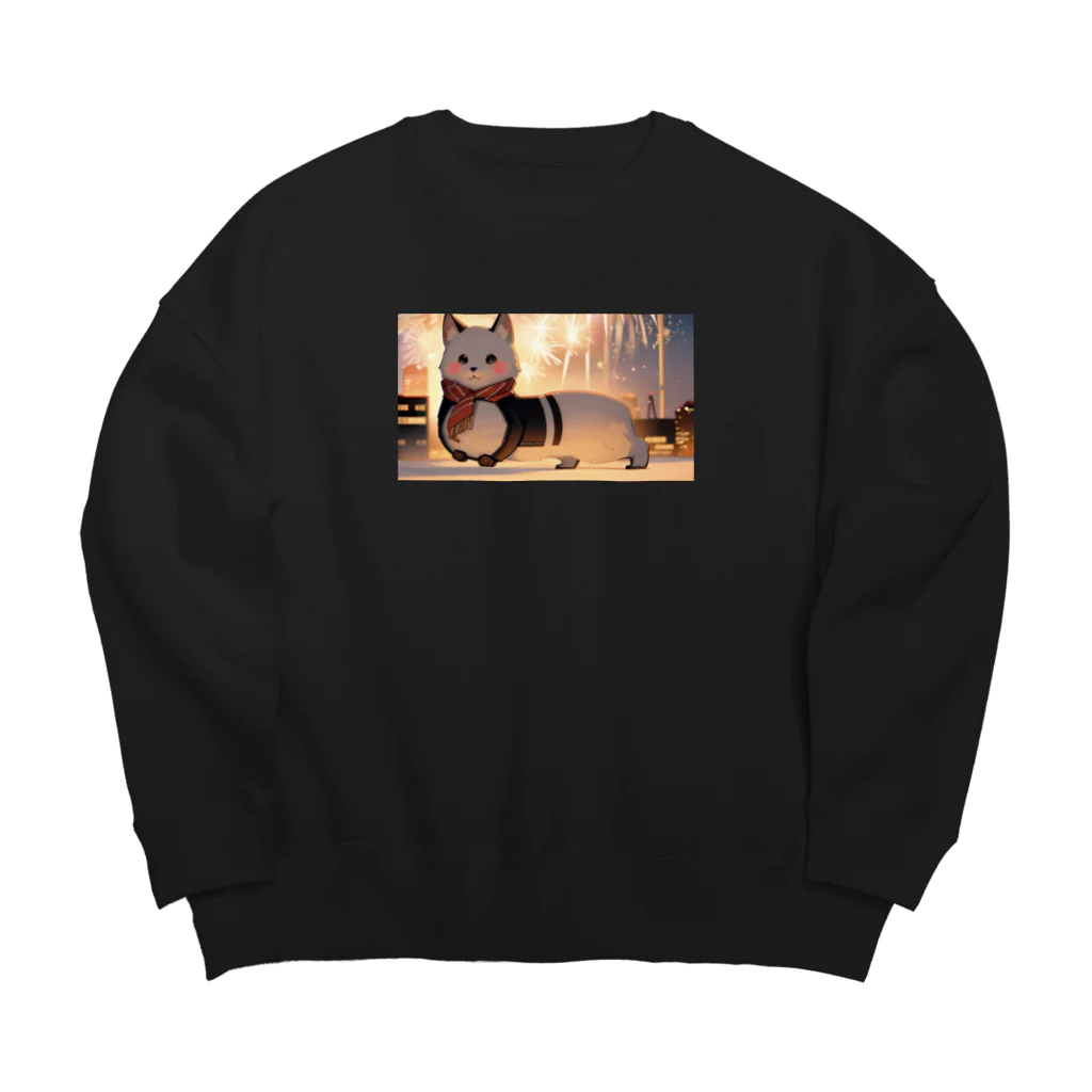 ひろねこさんの冒険*♡･゜の愛らしすぎるワンちゃん𓂃 𓈒*♡･゜ Big Crew Neck Sweatshirt