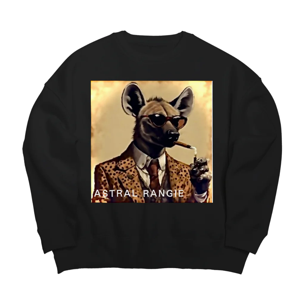 Astral rangieのイカついハイエナ Big Crew Neck Sweatshirt