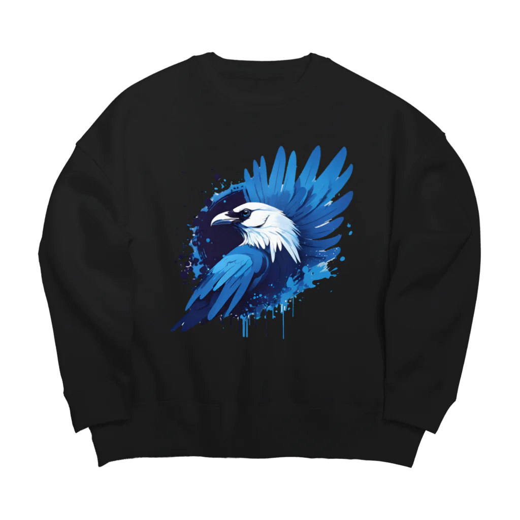 Megurimeguの青い鳥 Big Crew Neck Sweatshirt
