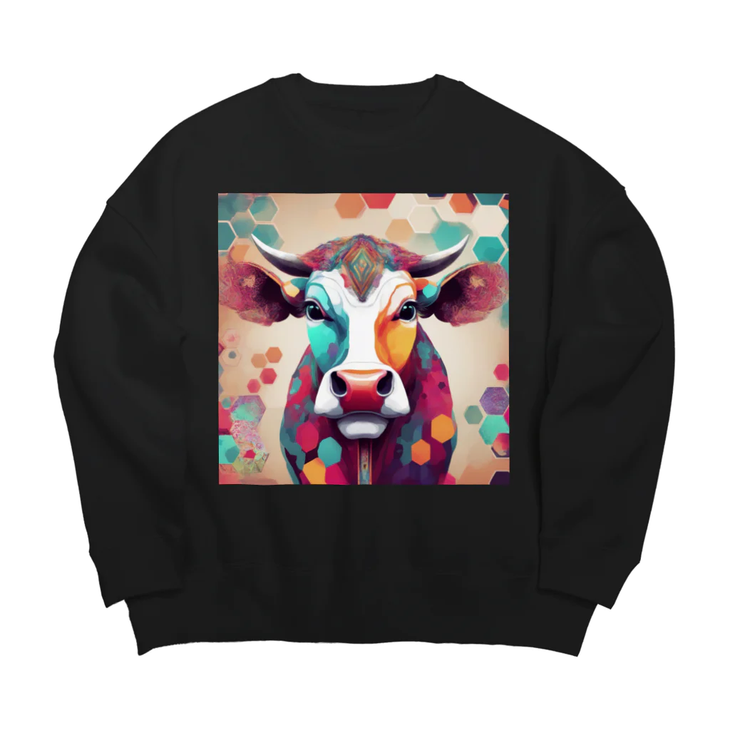 BullsForgerの牛ト鏡 Big Crew Neck Sweatshirt