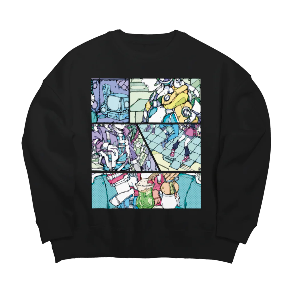 SHINN.U ONLINEのMANGA color  Big Crew Neck Sweatshirt