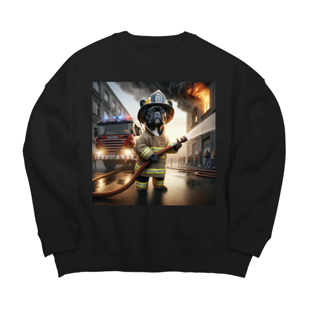 Wynnstan2023のBraveheart Firefighter Frenchie Big Crew Neck Sweatshirt