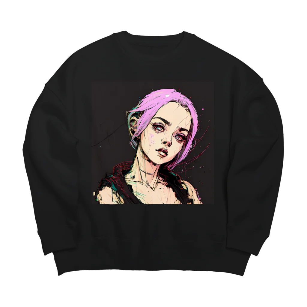 punk_girlsのパンクガール Big Crew Neck Sweatshirt