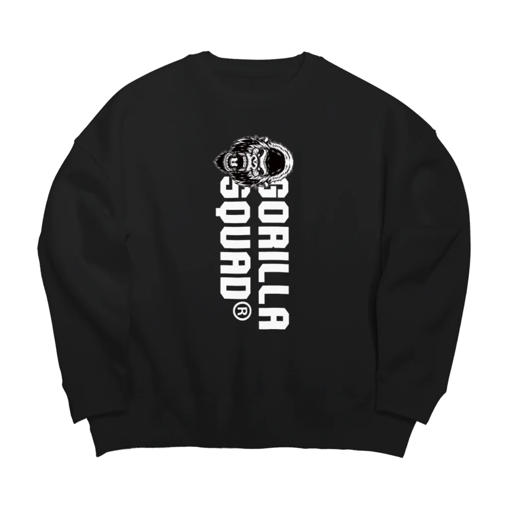 GORILLA SQUAD 公式ノベルティショップのアングリーゴリラ ロゴ縦 Big Crew Neck Sweatshirt