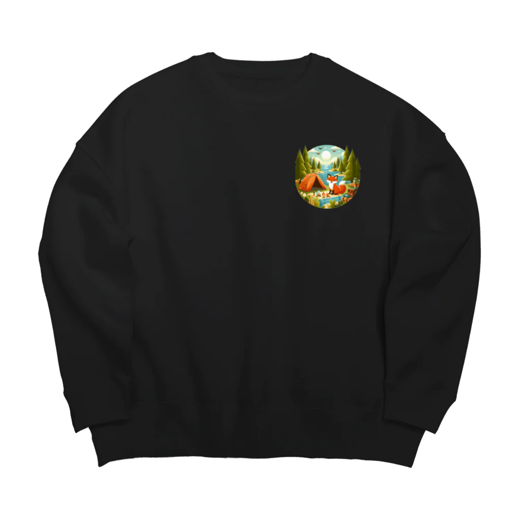 Forêt de Renardsのきつねキャンプ Big Crew Neck Sweatshirt