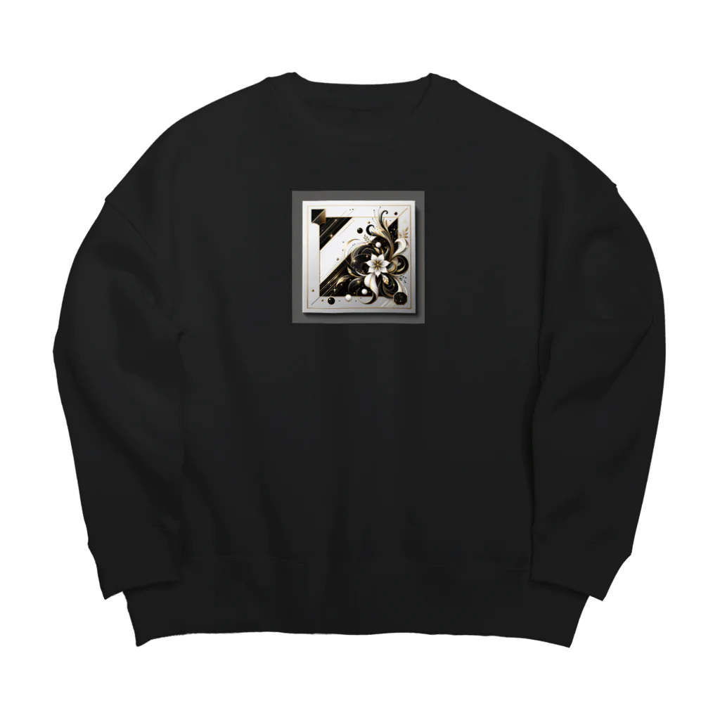 Black_White_GoldのFlower Big Crew Neck Sweatshirt