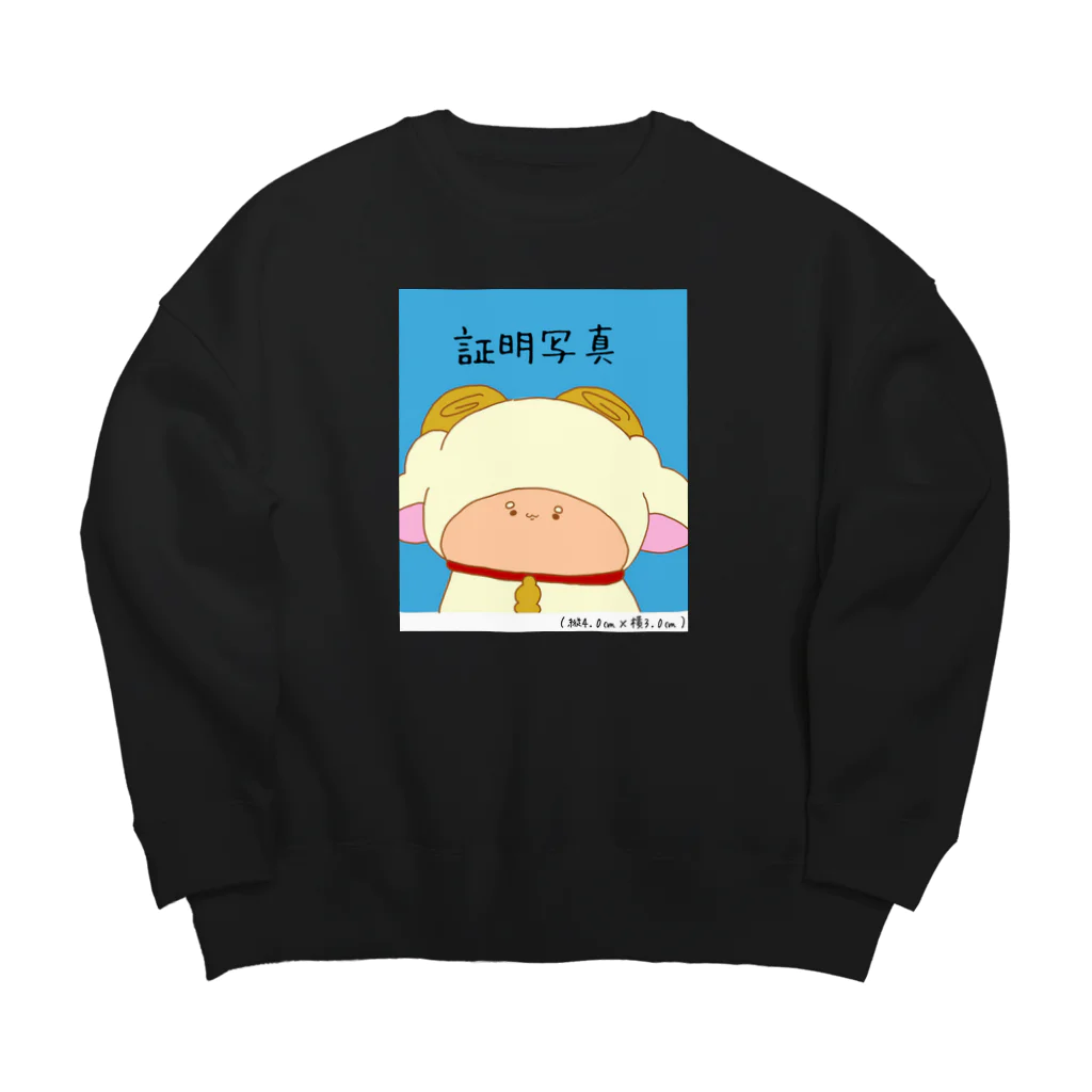 ささき牧場店の証明写真（風） Big Crew Neck Sweatshirt