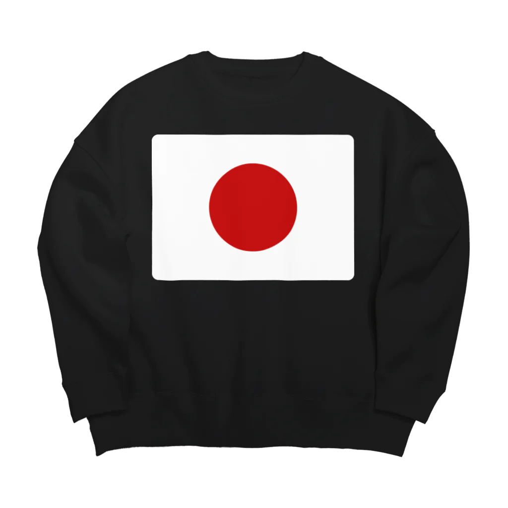 お絵かき屋さんの日本の国旗 Big Crew Neck Sweatshirt