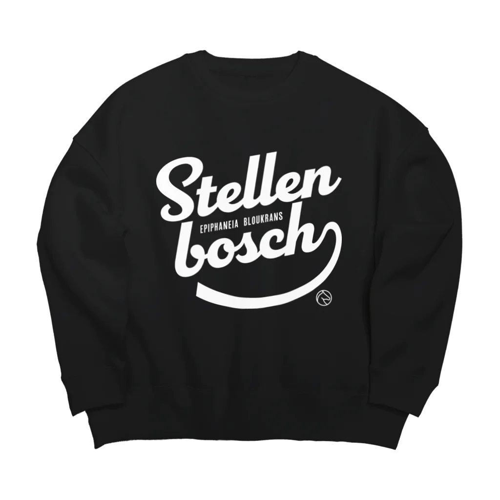 競馬おしゃれグッズ製作所のステレンボッシュ（タイポグラフィWHITE） Big Crew Neck Sweatshirt