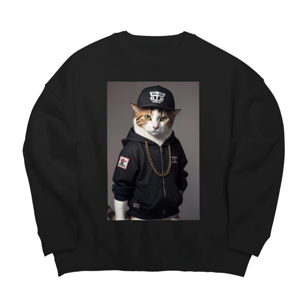 Be proudのヒップホップ猫 Big Crew Neck Sweatshirt