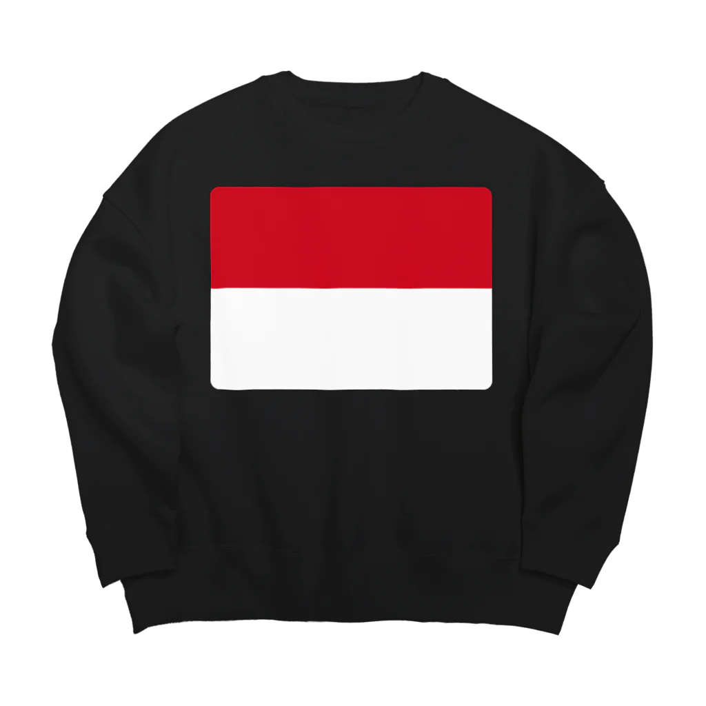 お絵かき屋さんのモナコの国旗 Big Crew Neck Sweatshirt