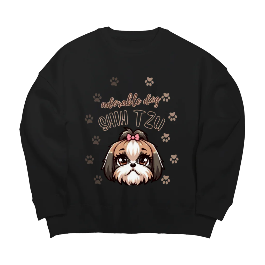 furebuhi　clubのadorable dog　SHIH TZU　（シーズー） Big Crew Neck Sweatshirt