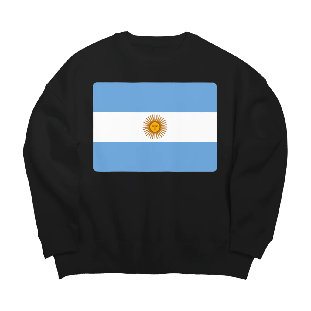 お絵かき屋さんのアルゼンチンの国旗 Big Crew Neck Sweatshirt