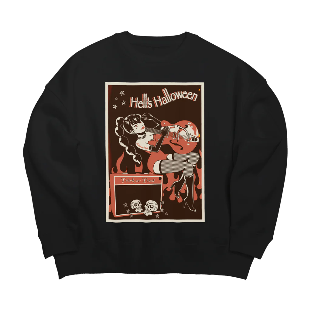 take-Chiyoの地獄のギターヒロイン Big Crew Neck Sweatshirt