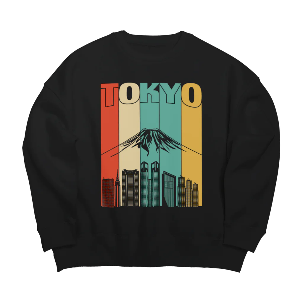 Stylo Tee Shopの東京と富士山 Big Crew Neck Sweatshirt