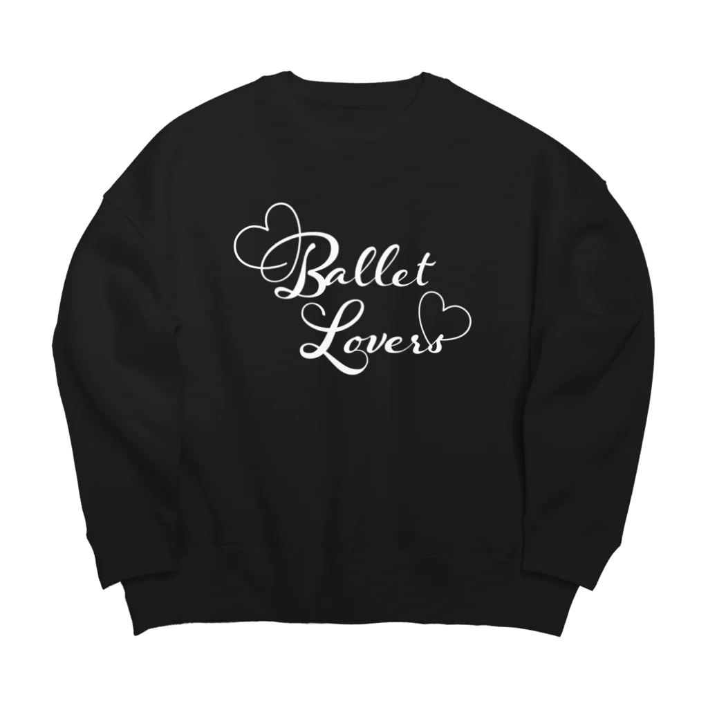 Saori_k_cutpaper_artのBallet Lovers white Big Crew Neck Sweatshirt