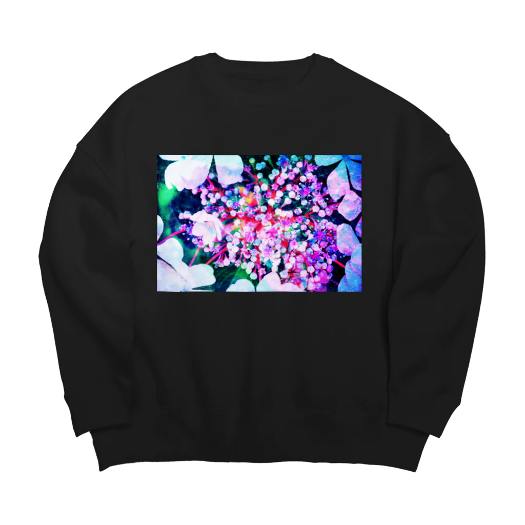 創作工房muccoの紫陽花 Big Crew Neck Sweatshirt