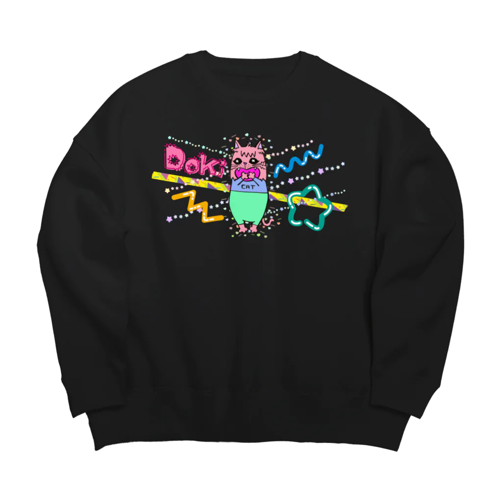 tottoのDokiっとキャット(ピンク) Big Crew Neck Sweatshirt