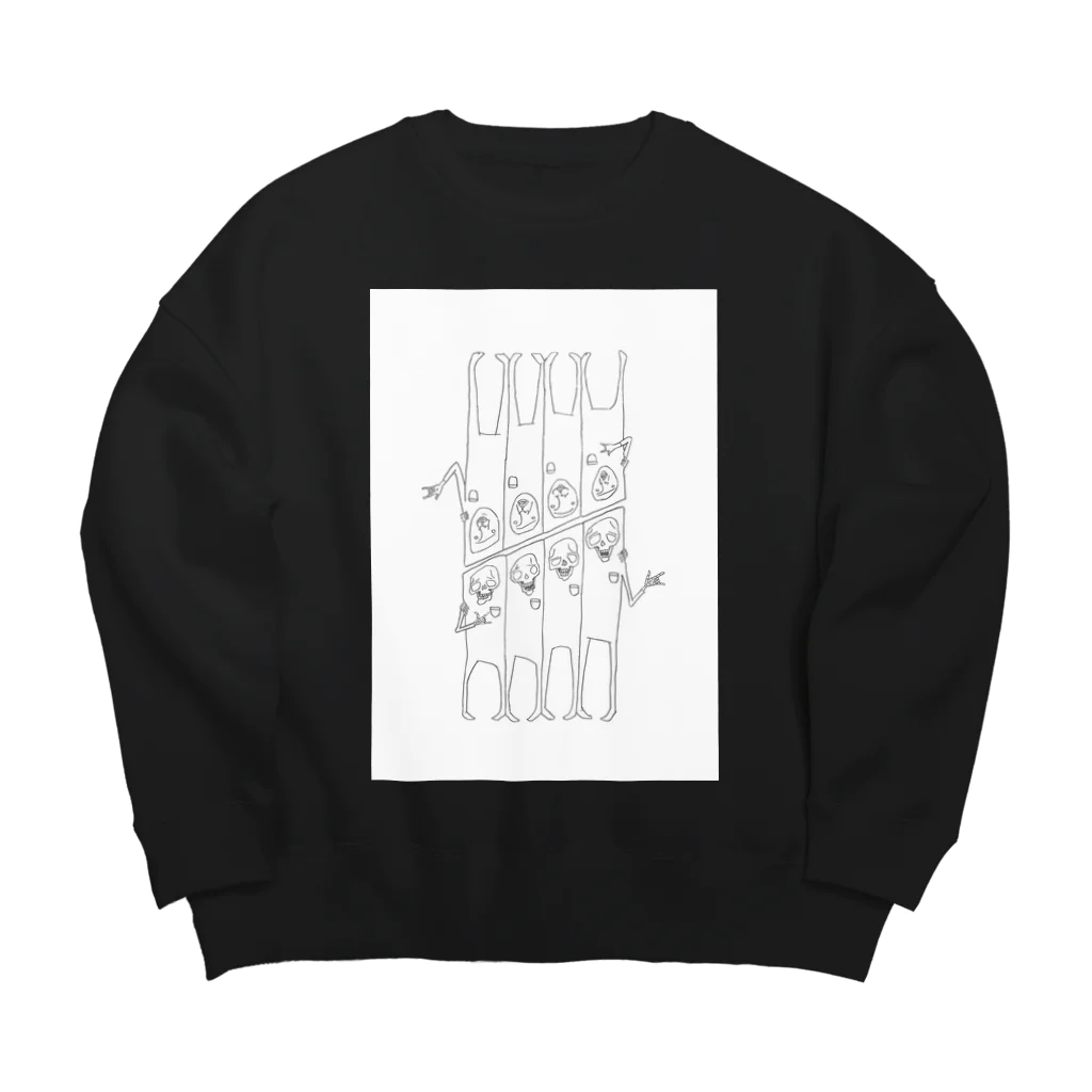 希鳳の角刈りポケット Big Crew Neck Sweatshirt