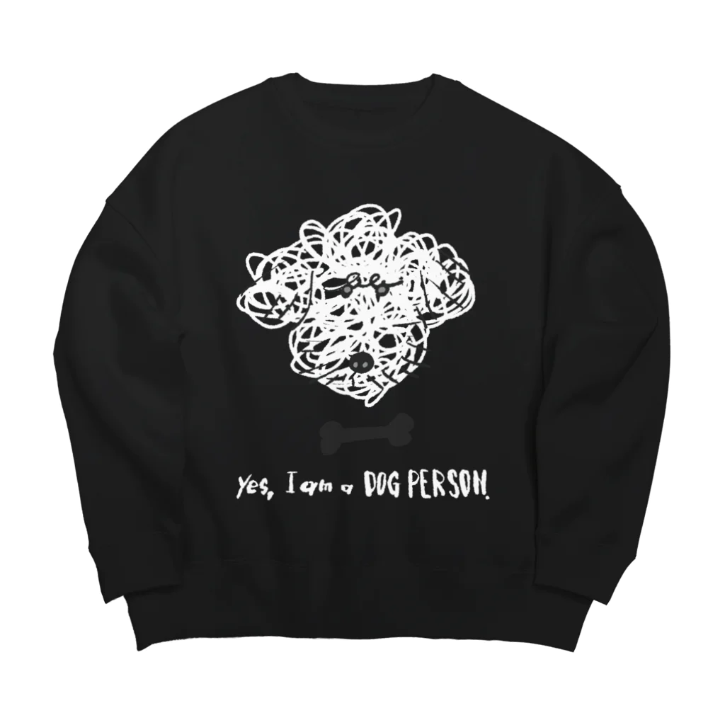 mya-mya=MIYA JUNKO's shop 02のyes, I am a DOG PERSON. / ver.3 Big Crew Neck Sweatshirt