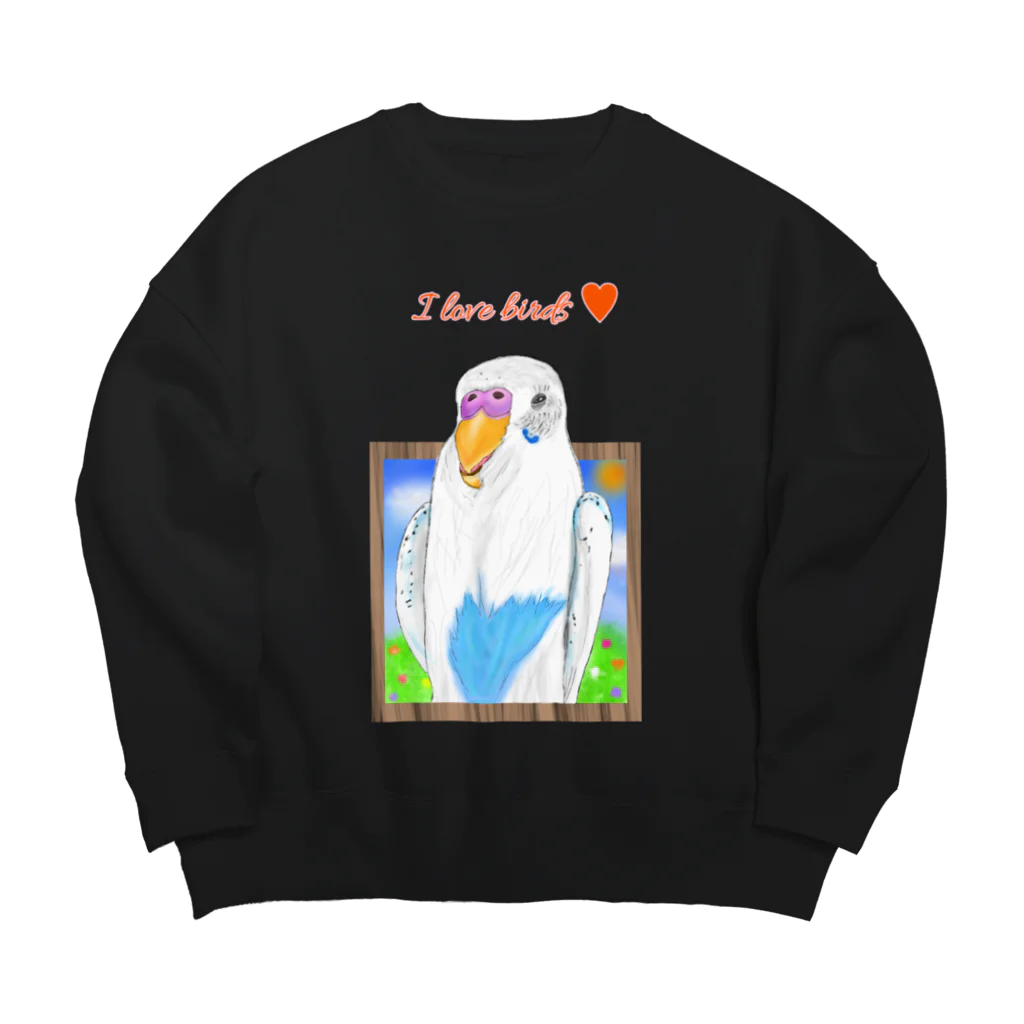 Lily bird（リリーバード）のどーん！とピーコちゃん ロゴ入り① Big Crew Neck Sweatshirt