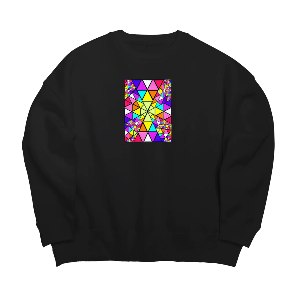 みにゃ次郎のステンドグラス Big Crew Neck Sweatshirt