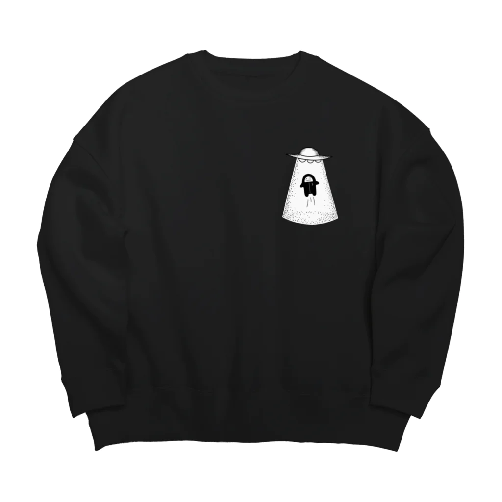 よじげんくんの店のよじげんくんUFO光 Big Crew Neck Sweatshirt