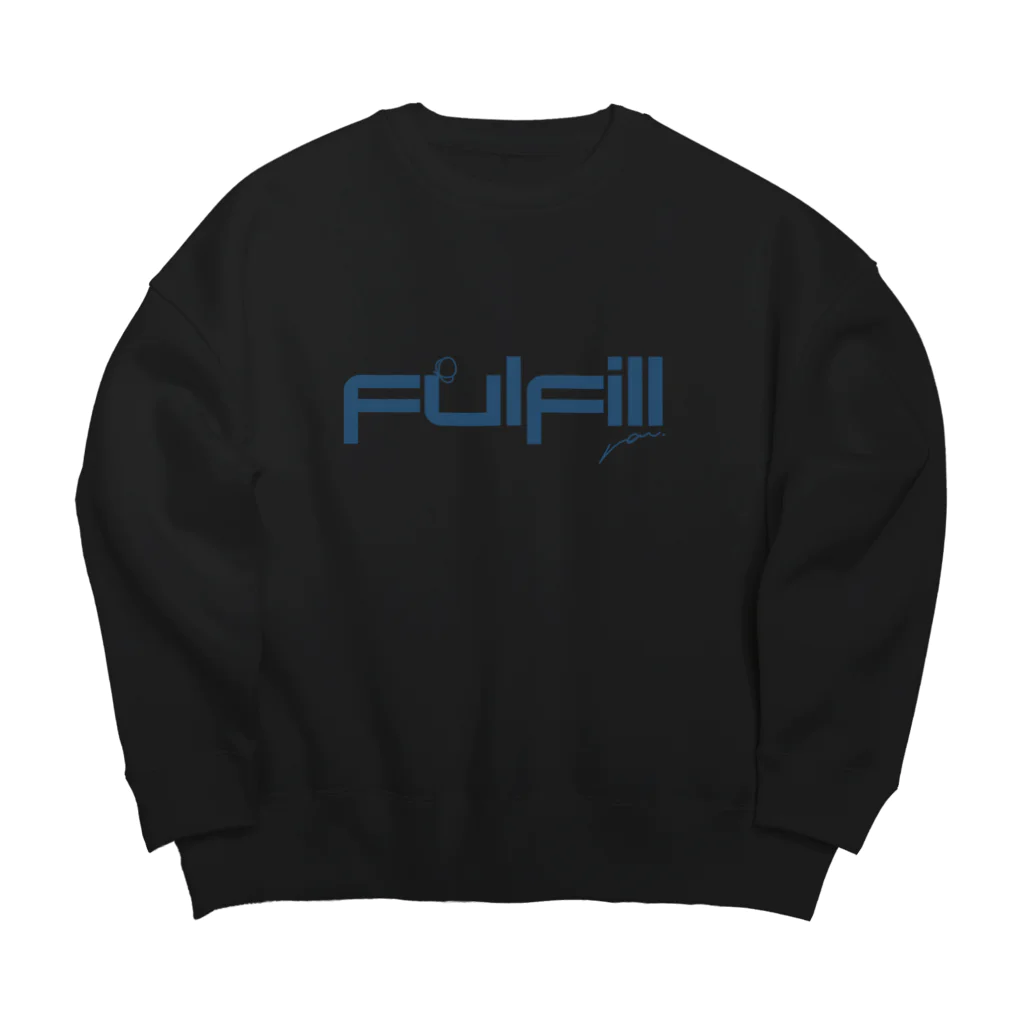 non.FuLFiLLのFulfill　blue Big Crew Neck Sweatshirt