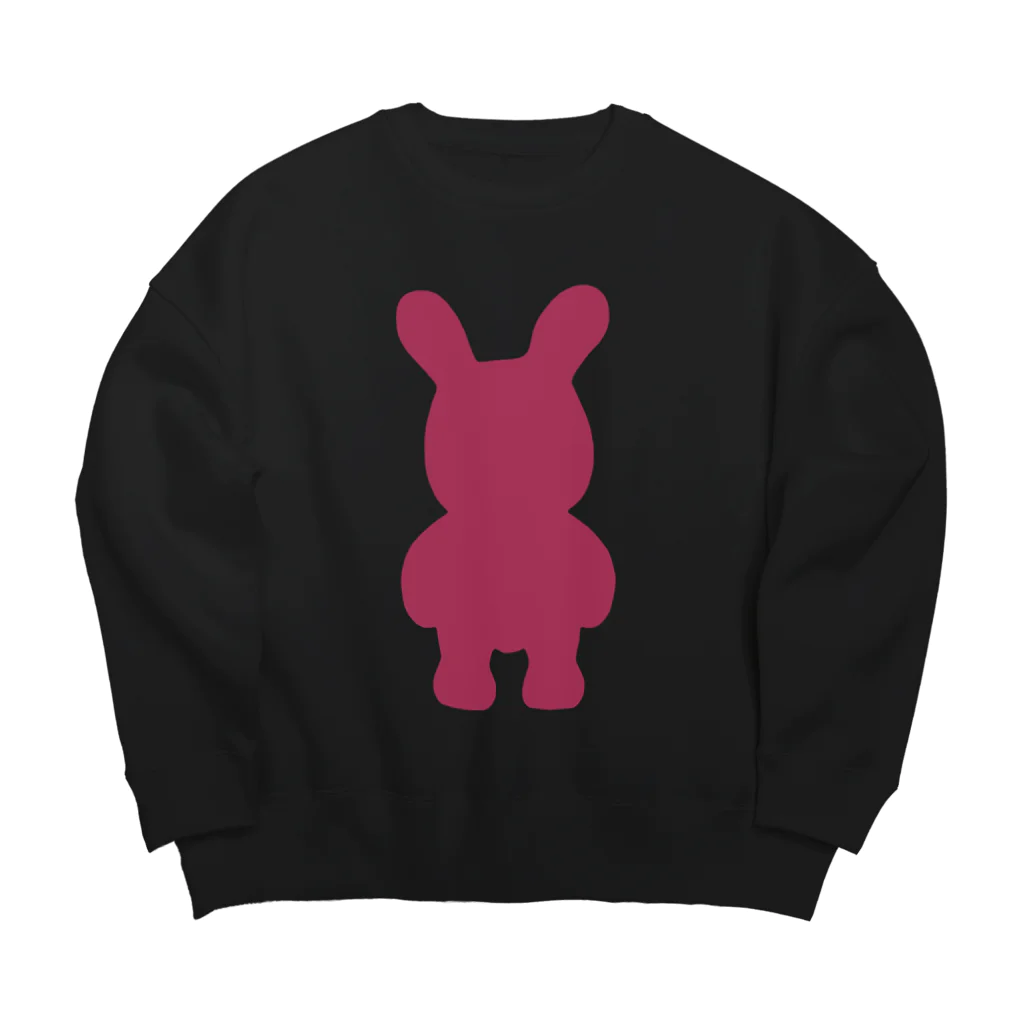 ピンクうさぎのたぶんセーフ Big Crew Neck Sweatshirt