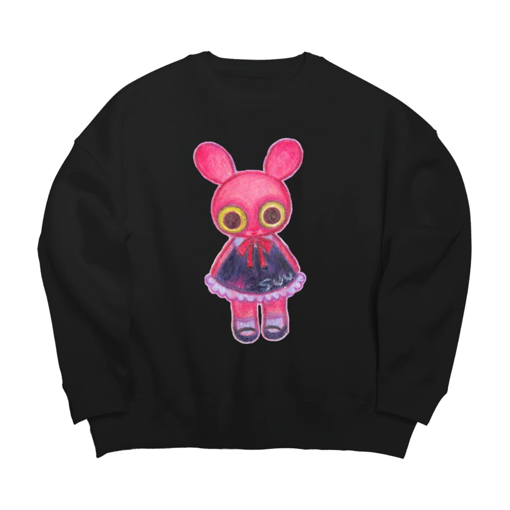 SUMIREの主張が激しいうさぎのべべ Big Crew Neck Sweatshirt