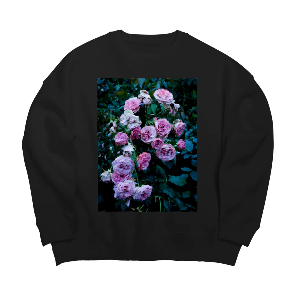 脳海の濡れた薔薇 Big Crew Neck Sweatshirt