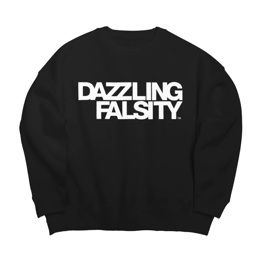 DAZZLING FALSITY OffisialのDAZZLING FALSITY タイポグラフィ Big Crew Neck Sweatshirt